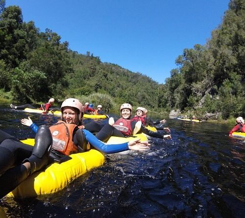 Black water tubing green route